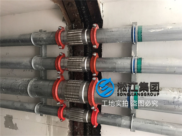 上海银商科技园卡箍式金属软管使用现场