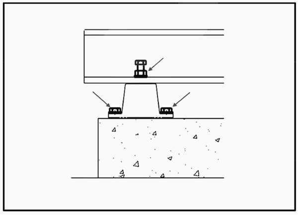 Installation instructions and drawings of JDF rubber shock absorber